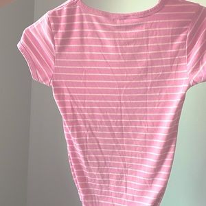 Forever 21 pink and white body suit